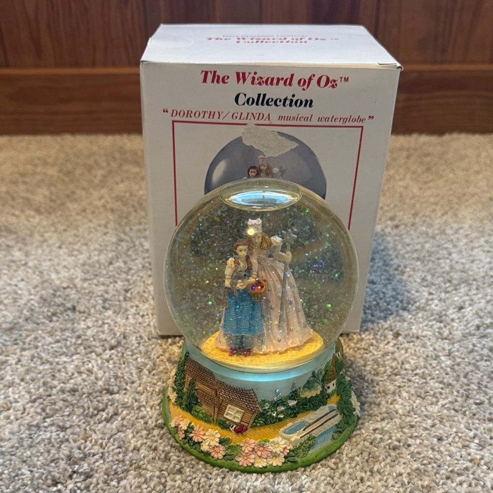 Wizard of Oz Dorothy Glinda Musical Waterglobe Vintage 1995 Dave Grossman Rare